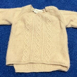 Bonpoint Cashmere Cream Wrap Sweater - size: 6M